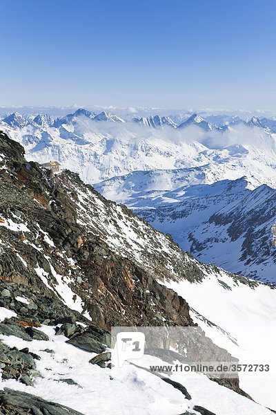 View from Grossglockner to Koednitzkees and Koednitztal Austria