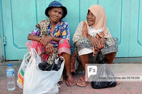 elderly women in cirebon java indonesia