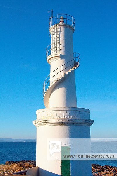 The lighthouse of La Savina in the island of Formentera Baleares  Spain