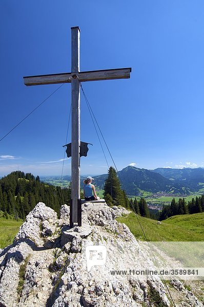 Gipfel des Bärenköpfle  Allgäu  Bayern  Deutschland  Europa
