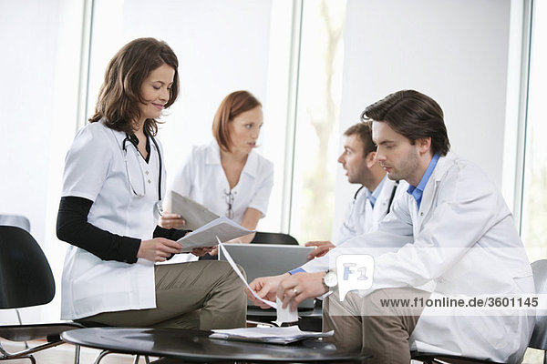 Doctors discussing together