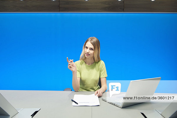 Businesswoman in a conference room
