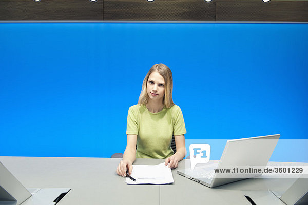 Businesswoman in a conference room