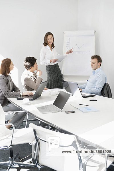 Businesswoman giving presentation in a meeting