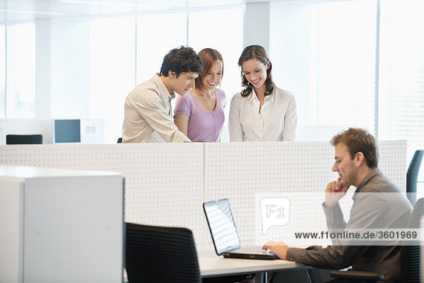 Business executives working in an office