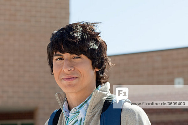 Portrait of male high school student