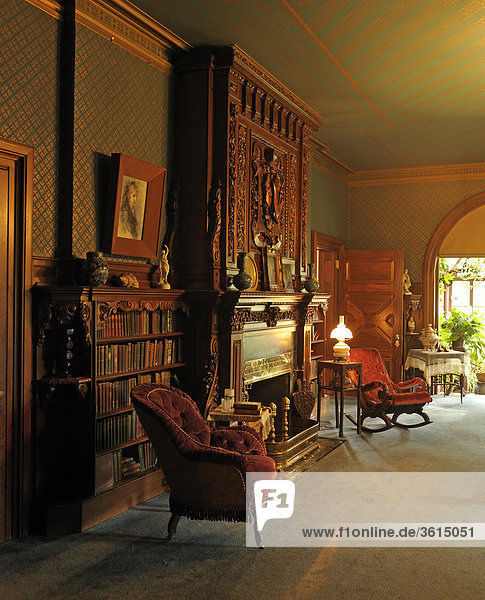 Vereinigte Staaten von Amerika USA Schreibtisch Amerika Buch Stuhl Bibliotheksgebäude Lampe Connecticut
