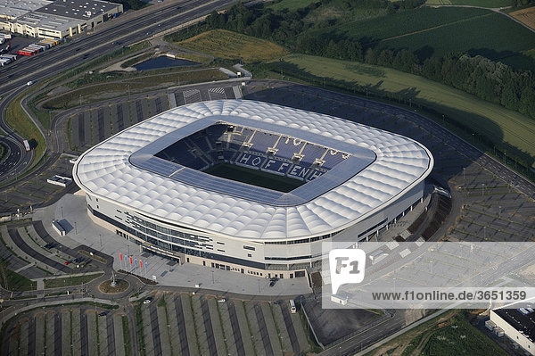 Aerial view of Stadion Hoffenheim stadium  Baden-Wuerttemberg  Germany  Europe
