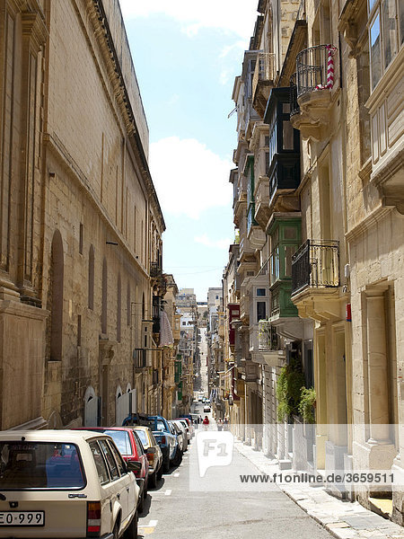 Straße Valletta Insel Malta Republik Malta Europa