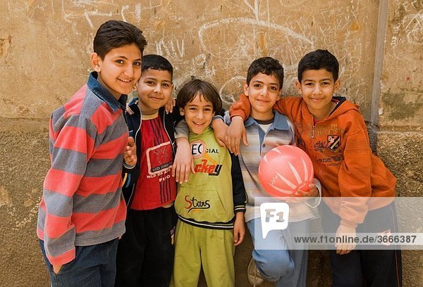 children posing for photos in Cairo Egypt