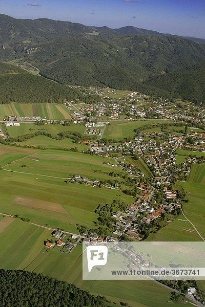 Luftaufnahme von Pernitz Niederösterreich