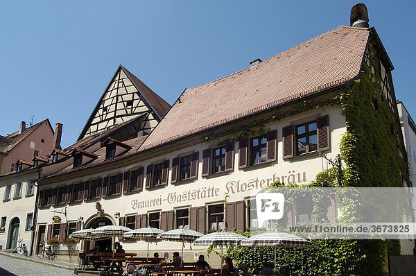 Alte Gastwirtschaft Klosterbräu Altstadt von Bamberg Bayern Deutschland