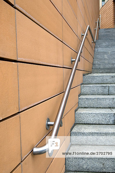 Treppe mit Geländer am Potsdamer Platz  Berlin  Deutschland  Europa
