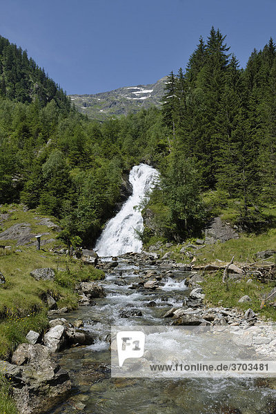 Wasserfall des Säusenbaches beim Schwarzensee  Schladminger Tauern  Steiermark  Österreich  Europa