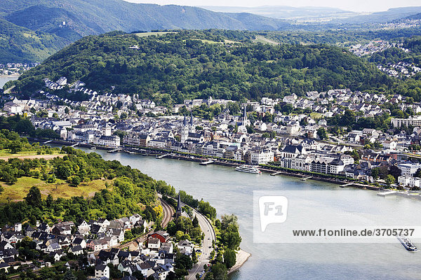 Blick auf Boppard am Rhein  Rheinland-Pfalz  Deutschland  Europa