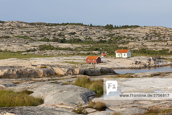 Häuser an der Schärenküste in Sotenäs  Schweden