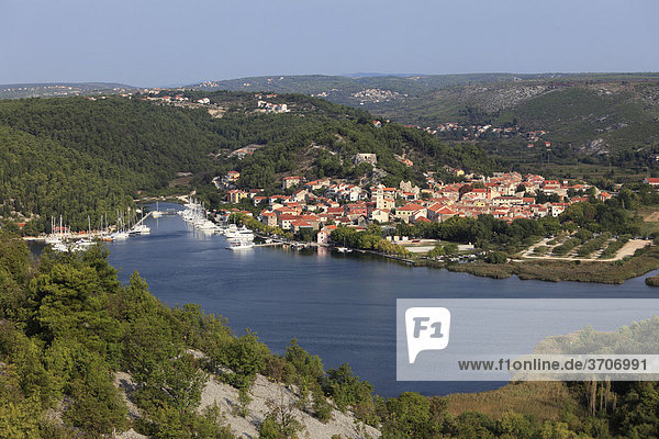 Skradin  Krka River  aeibenik-Knin  Dalmatia  Croatia  Europe