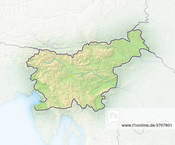 Slovenia  shaded relief map