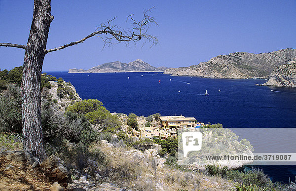 Blick über die Bucht von Port Andratx auf Mallorca  Spanien