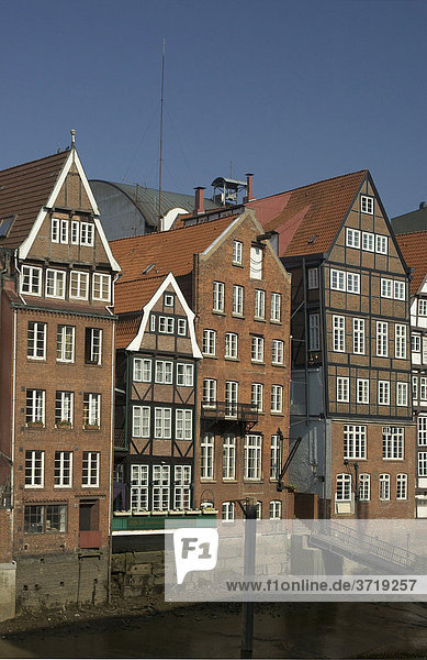 Historische Bürgerhäuser am Nikolaifleet in Hamburg