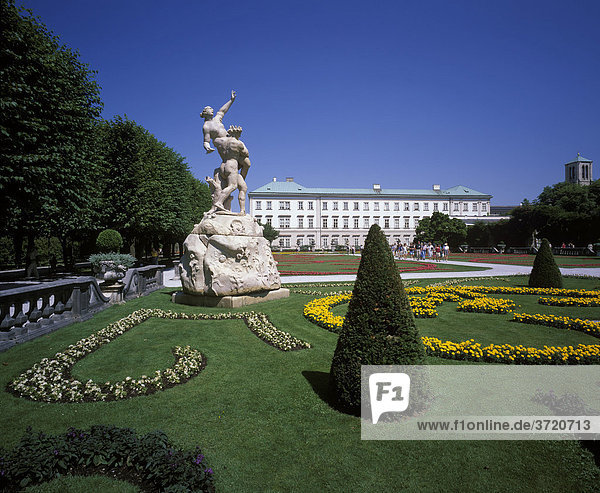Mirabellgarten und Schloss Mirabell in Salzburg - Österreich