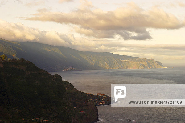 Northern coast Madeira - view from viewpoint Cabanas - Ponta Delgada