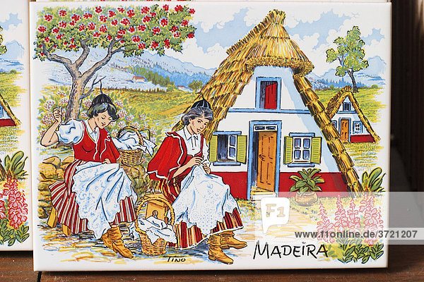 Bemalte Kachel - Madeira