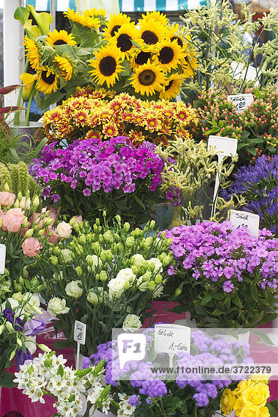 Blumen am Viktualienmarkt in München - Bayern