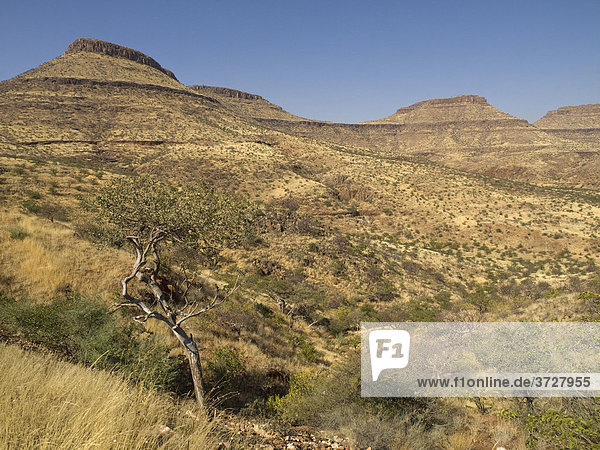 Landschaft am Grootberg-Pass  Namibia  Afrika