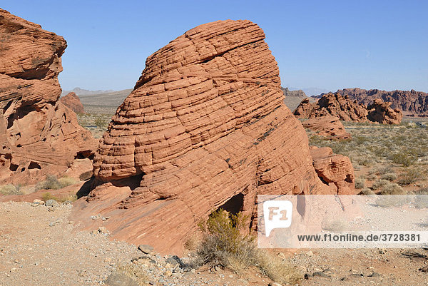 Beehives  rote Felsformation im Valley of Fire State Park  Nevada  USA