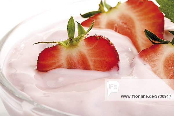 Erdbeeren in Joghurt