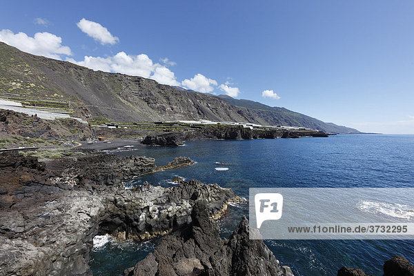 Charco Verde Landschaftsschutzgebiet Paisaje protegido del Remo La Palma Kanaren Kanarische Inseln Spanien Europa