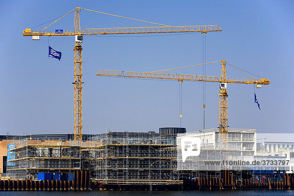Building activity in Copenhagen harbour  Denmark