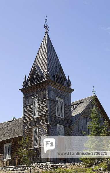 Alte Holzkirche  Bennett  Klondike-Goldrausch  Chilkoot Pass  Chilkoot Trail  Yukon  Britisch-Kolumbien  Kanada