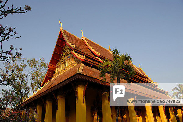 Buddhistisches Kloster Wat Mixay  Gebetshalle Sim  Vientiane  Laos  Asien