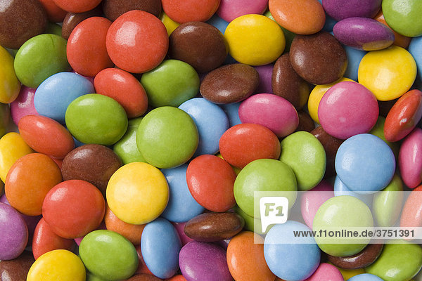 Colourful candy-coated  sugar-coated chocolates