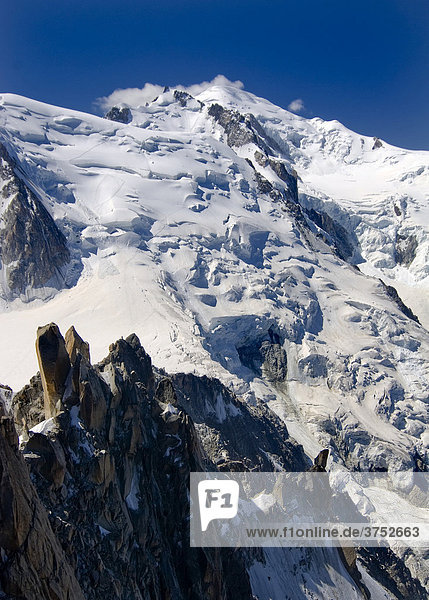 Bergmassiv des Mont Blanc  Chamonix  Frankreich
