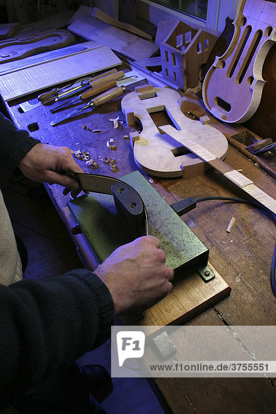 Violin-making  luthier's workshop