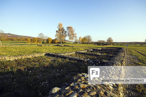 Mauerreste eines römischen Gutshofes bei Schlatt am Randen  Hegau  Landkreis Konstanz  Baden-Württemberg  Deutschland  Europa
