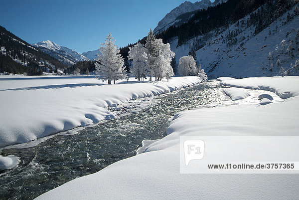 Winterlandschaft  Risstal Hinterriss  Risstal  Karwendel  Tirol  Österreich  Europa
