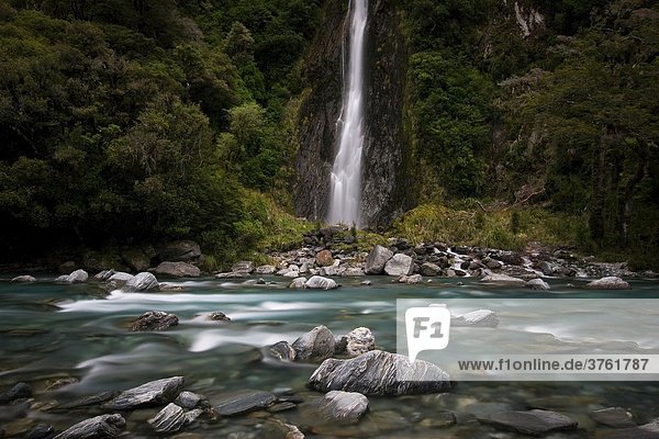 Thunder Creek Falls  Südinsel  Neuseeland