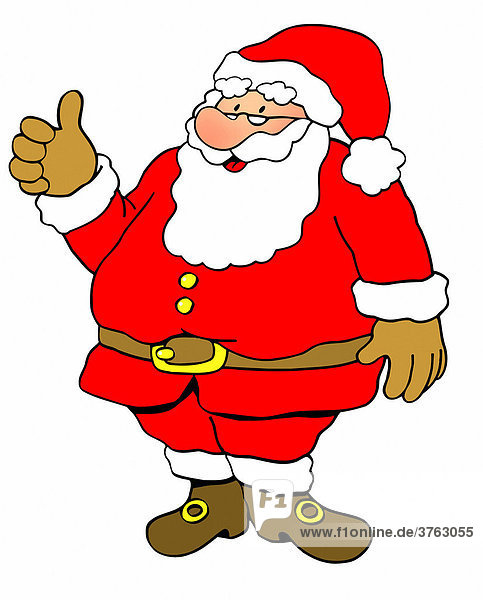 Optimistischer Weihnachtsmann  Illustration