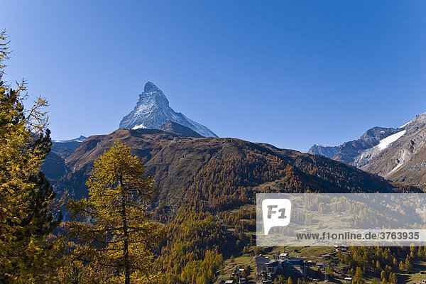 Matterhorn  4487m  von der Riffelalpe Zermatt Wallis Schweiz