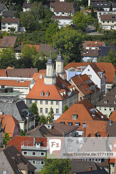Tuttlingen - Luftaufnahme des Altstadtkernes und dem Rathaus - Baden-Württemberg  Deutschland  Europa.