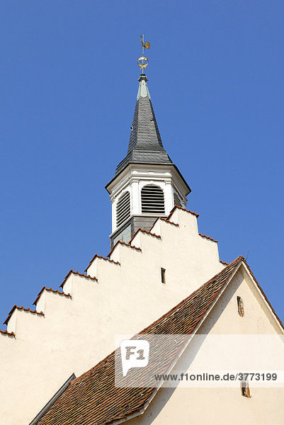 Radolfzell - Giebel und Glockenturm der historischen Spitalkapelle - Baden  Baden-Württemberg  Deutschland  Europa.