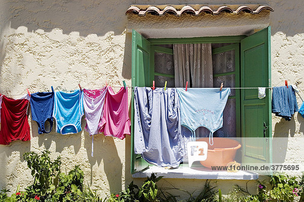 Clothesline  Crete  Greece  Europe