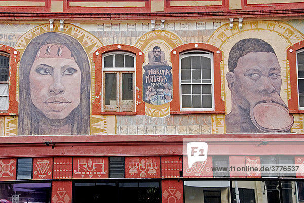 Wandmalerei in der Longstreet Straße aus der Kolonialzeit  West-Kap  Kapstadt  Südafrika