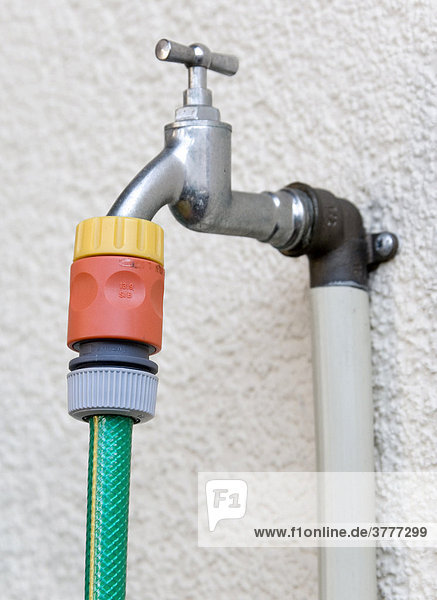 A plugged water hose