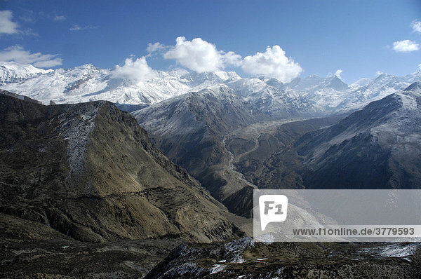 Goßartige Hochgebirgslandschaft Phu Nar-Phu Annapurna Region Nepal