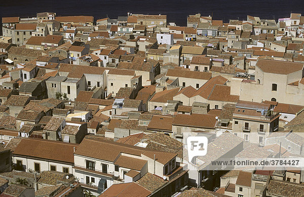 Various roofs  Cefalu  Sicily  Italy